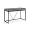 Homeroots 47" Gray and Black Writing Desk With Two Drawers 543777 - alternate 1