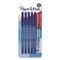 Paper Mate Eraser Mate Ballpoint Pen, Stick, Medium 1 mm, Blue Ink, Blue Barrel, 5PK 31535 - alternate 1