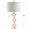 Jonathan Y Diamante 29.5" Modern Gilt Metal with Marble Base LED Table Lamp, Gold/White JYL1080A - alternate 7