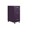 Space Solutions 14.25 in W 3 Drawer Mobile Vertical File Cabinet, Midnight Purple 25285 - alternate 1