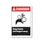 Signmission OSHA Danger Sign, Keep Hands And Fingers Away, Size: 7in X 5in Vinyl Decal, 5" W, 7" L, Landscape OS-CL-D-57-L-19971 - alternate 1