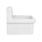 Kingston Brass 30" Ceramic Single Bowl Wall Mount Kitchen Sink with Strainer, White/Brushed Brass KGPKWS3019187 - alternate 5