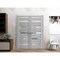 Sartodoors Solid French Double Doors 36 x 80in, Quadro 4445 Light Grey Oak W/ Frosted Glass QUADRO4445DD-OAK-36 - alternate 1