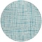 Homeroots 8' Teal Blue And Ivory Round Striped Washable Indoor Outdoor Area Rug 583464 - alternate 6