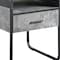 Homeroots 22" Black And Gray Wood And Metal Square End Table With Drawer And Shelf 486420 - alternate 6