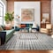 World Rug Gallery Geometric Distressed Abstract Washable Non Slip Area Rug 5 ft x 7 ft Ivory WR69IVORY5X7 - alternate 10