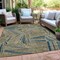 Homeroots 8' X 10' Taupe Blue And Beige Geometric Washable Indoor Outdoor Area Rug 594818 - alternate 8