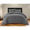 Homeroots Dark Slate Gray Queen 100% Cotton 180 Thread Count Washable Duvet Cover Set 529012 - alternate 8