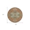 Homeroots 8' Rust Green And Brown Round Oriental Washable Indoor Outdoor Area Rug 600188 - alternate 8
