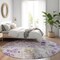 Homeroots 8' Purple Lavender And Artichoke Green Round Floral Washable Indoor Outdoor Area Rug 583126 - alternate 8