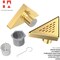 Hydroware Triangle Shower Drain, C06 Brushed Gold, 6 Inches HYD-0027 - alternate 5