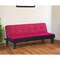 Homeroots 66" Pink Fabric Sofa With Black Legs 285670 - alternate 5