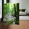 Homeroots 72" Green CanvasFolding Three Panel Screen Room Divider 274623 - alternate 5