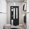Sartodoors Sliding Closet Bi-fold Doors, Lucia 22 Matte Black with Frosted Glass, Sturdy Tracks Moldings Trim LUCIA1422BF-BLK-60 x 96 (2* 30x96) - alternate 5