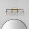Jonathan Y Caleb 30.75" 4-Light Contemporary Transitional Iron/Glass LED Vanity Light, Black/Brass Gold JYL9554A - alternate 13