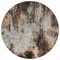 Homeroots 8' Gray Rust And Ivory Round Abstract Washable Indoor Outdoor Area Rug 615862 - alternate 8