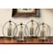 Homeroots Set of Four Gray Round Metal Wall Vase, 4PK 516219 - alternate 6