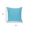 Homeroots 16" Aqua Cotton Throw Pillow with Scalloped Edges 529318 - alternate 6