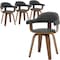 Leisuremod Brivo Swivel Dining Chair with 360-Degree Leather Armchair & Poplar Wood Legs, 4PK BC22BL4 - alternate 1