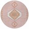 Homeroots 8' Pink Green And Ivory Round Oriental Washable Indoor Outdoor Area Rug 598438 - alternate 7