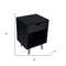 Homeroots 22" Black One Drawer Nightstand 489237 - alternate 4