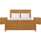 Homeroots Three Piece Oak Solid Wood Bedroom Set 523698 - alternate 1