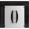 Vdomdoors Front Exterior Prehung Aluminum Double Doors Ronex1077 Teak 2 Sidelights and Top Transom Mirrored RONEX1077DEXD-OAK-W14+72+14xH96+12-LH-I - alternate 1
