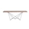 Homeroots Light Brown And Black Solid Wood And Metal Dining Table 283195 - alternate 1