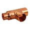 Everflow Copper Reducing Tee Fitting with Solder Cups 1''x3/4''x1'' CCRT1005 - alternate 1