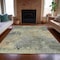 Homeroots 8' X 10' Pewter Charcoal And Gold Abstract Washable Indoor Outdoor Area Rug 630882 - alternate 6