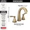 Delta Stryke Two Handle Widespread Bathroom Faucet, 5.81 in, Lumicoat Champagne Bronze 35775-CZ-PR-MPU-DST - alternate 3