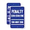 Signmission Penalty $100 - $500 Fine Tow Away Zone Virginia Handica, 12'' X 18'', Heavy Gauge Aluminum, 2PK A-1218-2PACK-23336 - alternate 1