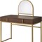 Homeroots 42" Gold Mirrored Vanity Table with Mirror With Two Drawers 486500 - alternate 4