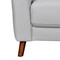 Homeroots 82" Light Slate Gray Leather Sofa With Brown Legs 546415 - alternate 9