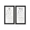 Homeroots Set Of Two Eye Charts 1 Black Framed Print Wall Art, 2PK 407482 - alternate 4