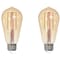 Bulbrite 40W Equivalent Amber Light ST18 Dimmable LED Filament Light Bulb, 2PK 860992 - alternate 1