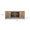 Homeroots 60in Oak Open Shelving TV Stand with Bookcase 568897 - alternate 7