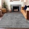 Homeroots 9' X 12' Gray And Smoky Black Abstract Washable Indoor Outdoor Area Rug 609320 - alternate 9