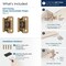 Amerock 1/4in 6mm Overlay Single Demountable Partial Wrap Champagne Bronze Cabinet Hinge, 1 Pair BPR8715CZ - alternate 4