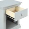 Homeroots 24" Gray Solid Wood and Wood One Drawer Nightstand 530246 - alternate 7