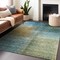 Homeroots 3' X 5' Blue Gold And Green Abstract Washable Indoor Outdoor Area Rug 603629 - alternate 8
