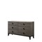 Homeroots 61" Gray Solid and Manufactured Wood Six Drawer Double Dresser 490482 - alternate 5