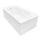 Kingston Brass 60" Acrylic Rectangular 2-Wall Corner Alcove Tub, Left Hand Drain, Glossy White VTAM6032L21TS - alternate 5