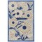 Homeroots 3' X 4' Blue and Gray Floral Indoor Outdoor Area Rug 527642 - alternate 9
