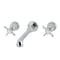 Kingston Brass Double-Handle Wall Mount Bathroom Faucet, Polished Chrome KS7121BEX - alternate 1