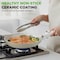 Nutrichef 18-Piece Ceramic Cookware Set with Detachable Handles, Non Stick Pots and Pans, PTFE-Free Natural NCCS18DTHGN - alternate 5