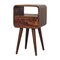 Homeroots 22" Brown Solid Wood Square One Drawer Nightstand 651487 - alternate 17