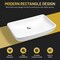 Anzzi 23 in Rectangular Ceramic Vessel Sink Basin, Glossy White, Curved Edge, Countertop Bathroom Vanity LS-AZ928 - alternate 9