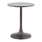 Homeroots 24" Gray and Bronze Wood and Steel Pedestal Base Round Top Dining Table 572243 - alternate 1