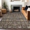 Homeroots 5' X 8' Chocolate Red And Gold Floral Washable Indoor Outdoor Area Rug 604642 - alternate 9